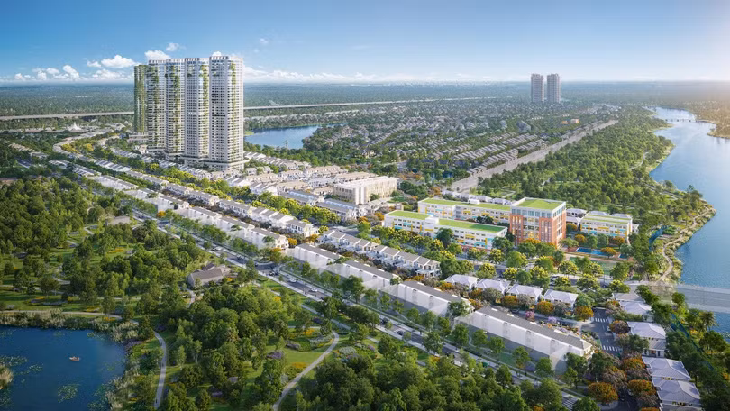 Rừng Phượng nằm trong đại đô thị Eco Retreat với trường học làm trung tâm. Ảnh: Phương Nguyên.