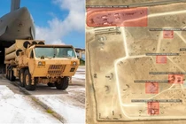 Vận chuyển bệ phóng tên lửa THAAD bằng đường hàng không (bên trái) và việc triển khai tại Jordan. Ảnh: MW.