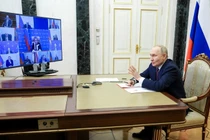 Tổng thống Nga Vladimir Putin phát biểu tại cuộc họp Hội đồng An ninh Nga ở Moscow ngày 21/1. Ảnh: Sputnik.