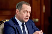 Cựu Tổng thống Nga Dmitry Medvedev tại một cuộc họp báo ở Gorki, Nga, ngày 29/1. Ảnh: Sputnik.