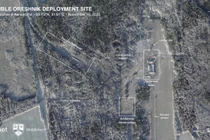 Hình ảnh vệ tinh từ Planet Labs chụp ngày 16/11 cho thấy vị trí mà các nhà nghiên cứu Mỹ tin rằng Nga có khả năng đang triển khai tên lửa hành trình siêu thanh Oreshnik mang đầu đạn hạt nhân mới của mình tại căn cứ không quân Krichev bỏ hoang ở phía đông Belarus. Ảnh: Reuters.