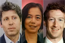 Sam Altman, Fei-Fei Li và Mark Zuckerberg đều đưa ra những thông điệp chung về AI xuyên suốt năm 2025. Ảnh: Getty/AFP.