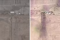 Hai bức ảnh này cho thấy địa điểm các binh sĩ Mỹ thiệt mạng ở Kuwait. Ảnh bên trái được chụp vào ngày 26/6/2025. Ảnh bên phải được chụp vào ngày 1/3. Ảnh: PBC.