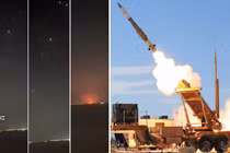 Các nỗ lực đánh chặn của hệ thống Patriot thất bại trên bầu trời Fujairah, vụ nổ do tên lửa Iran rơi xuống và bệ phóng tên lửa Patriot. Ảnh: MW.