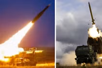 BuK-M3 (bên trái) và HIMARS phóng lên quỹ đạo. Ảnh: MW.