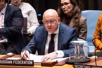 Đại diện thường trực của Nga tại Liên Hợp Quốc, Vassily Nebenzia, ở thành phố New York, ngày 20/11/2025. Ảnh: Getty.