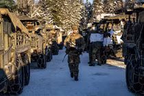 Một binh sĩ Anh trong một cuộc tập trận ở Tapa, Estonia, vào ngày 3/2. Ảnh: Getty.