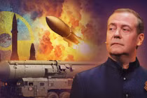 Cựu Tổng thống Nga Dmitry Medvedev cảnh báo về thế giới hậu hiệp ước New START trong một cuộc phỏng vấn. Ảnh: RT.