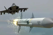Ảnh đồ họa cho thấy máy bay F-35 phóng tên lửa AIM-120. Ảnh: MW.