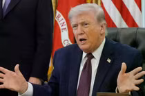 Tổng thống Mỹ Donald Trump cho biết chiến tranh với Iran có thể sớm kết thúc, đồng thời cảnh báo khả năng rời khỏi NATO. Ảnh: Axios.