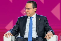 Giám đốc điều hành Shell, ông Wael Sawan, phát biểu tại một hội nghị năng lượng ở Qatar vào tháng 2. Ảnh: Getty.