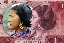 Gần 5 thập kỷ sau khi được phát hành, hình ảnh "cô gái 1 nhân dân tệ" trên tờ tiền phiên bản thời đó đã được tìm thấy. Ảnh: Sohu.