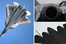 Máy bay chiến đấu Su-57 và động cơ Project 177. Ảnh: MW.