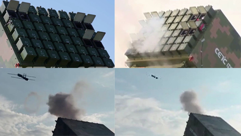 Hệ thống bầy đàn máy bay không người lái Atlas của Trung Quốc đang trong quá trình thử nghiệm. Ảnh: CCTV+ News