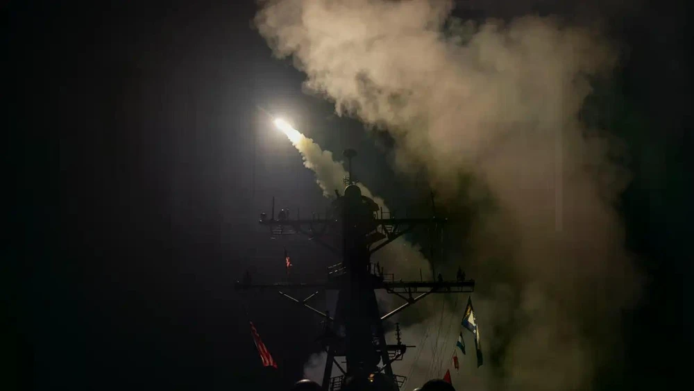 Tên lửa hành trình Tomahawk là một phần của chiến lược tấn công được phát động nhằm vào Iran trong chiến dịch "Epic Fury". Ảnh: Hải quân Mỹ.