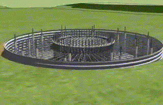 Quy trình xây dựng một trụ điện gió (Ảnh: TTTK). Quy trình xây dựng một trụ điện gió (Ảnh: TTTK).