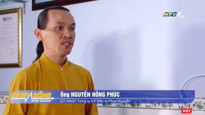 Ông Nguyễn Hồng Phúc, Giám đốc Công ty CP Đầu tư Phúc Nguyễn (Ảnh: HTV9)
