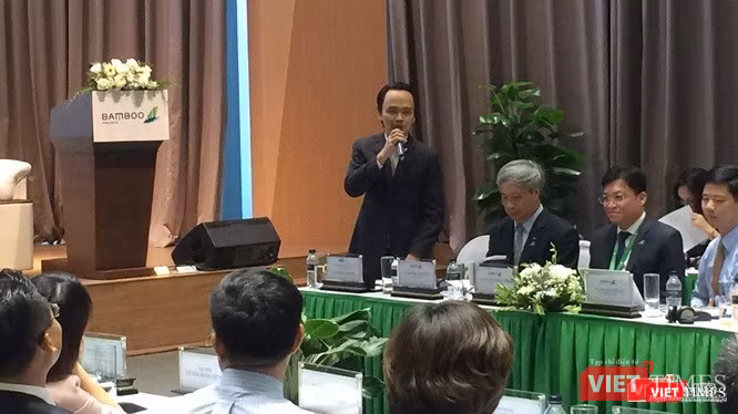 Ông chủ Bamboo Airways Trịnh Văn Quyết tỏ ra đầy tự tin.