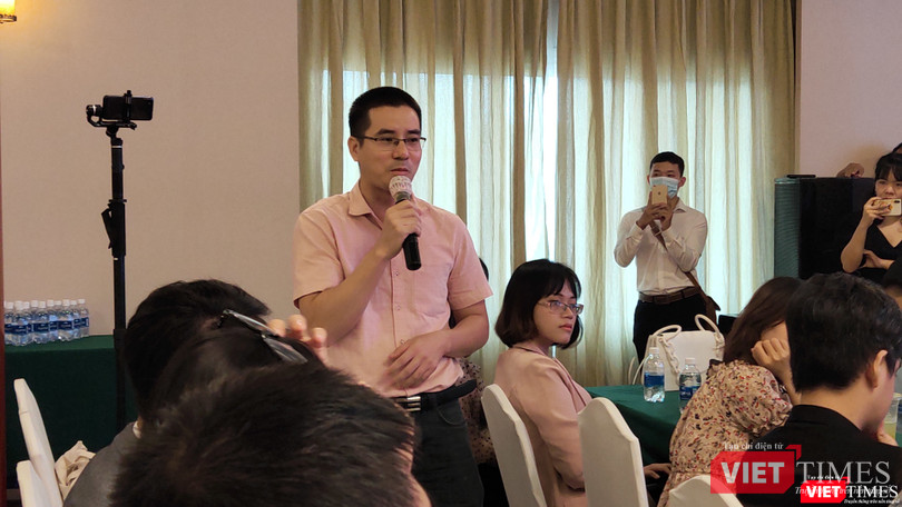 Tác giả Nguyễn Quốc Vương phát biểu khi nhận giải Sách hay 2020 