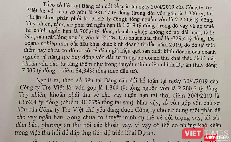 (Trích văn bản góp ý của Bộ Tài chính)
