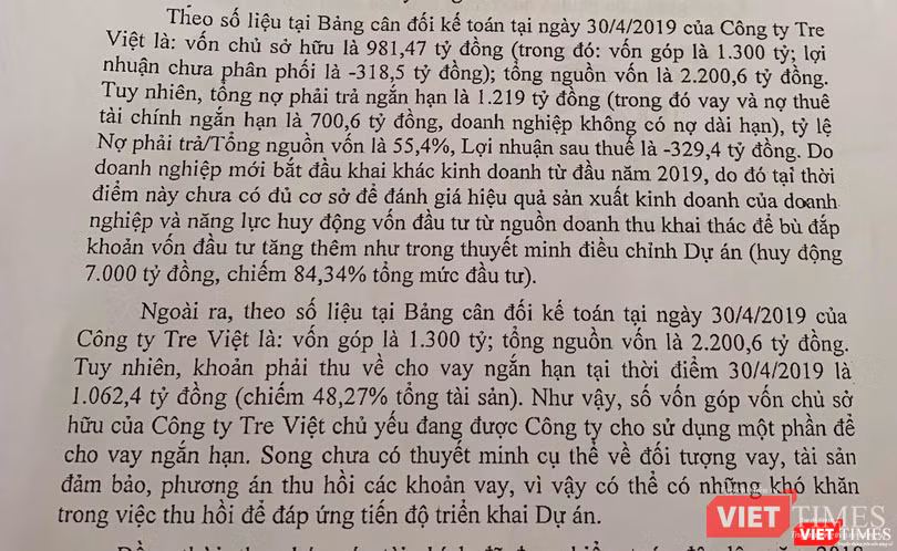 (Trích văn bản góp ý của Bộ Tài chính)