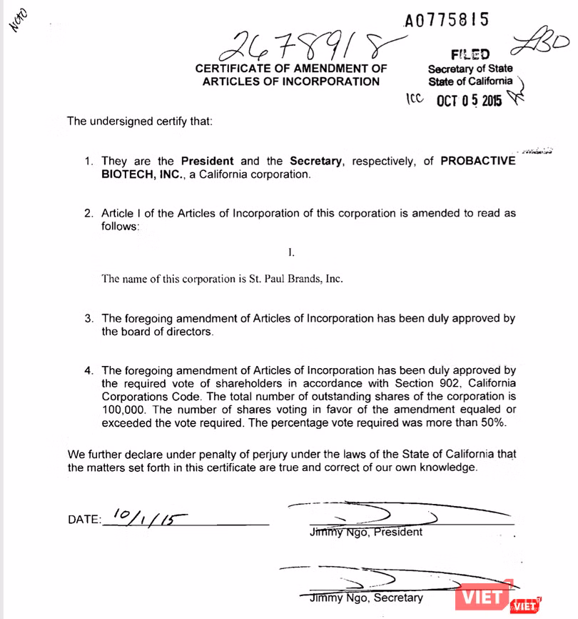 Tại một báo cáo phân tích ngành vào năm 2015, một công ty chứng khoán đã viết: “Toàn bộ các dòng sản phẩm chức năng độc quyền của ECO bao gồm: Alipas, Angela, Jex, Otiv, Faz, Lic… đều do công ty St. Paul Brands (một công ty tại Mỹ do một Việt Kiều là bà Tracy Nguyen sáng lập) sản xuất và xuất khẩu độc quyền cho ECO tiêu thụ tại Việt Nam. Theo tìm hiểu của chúng tôi, toàn bộ hoạt động của công ty St. Paul Brands nêu trên chỉ là sản xuất các dòng sản phẩm chức năng cho riêng ECO tiêu thụ tại Việt Nam chứ không tiêu thụ tại thị trường Mỹ hay các nước khác”. Tuy nhiên, phản hồi với VietTimes, Eco Pharma cho biết đó là thông tin sai sự thật. Phía công ty ra báo cáo trên đã phải xin lỗi Eco Pharma và tiến hành hủy báo cáo này vào tháng 7/2017. Theo tìm hiểu của VietTimes, St. Paul Brands, Inc. thành lập cuối năm 2004 ở California (Hoa Kỳ), hiện do ông Jimmy Ngo – con trai bà Tracy Nguyễn – đại diện với cương vị Chủ tịch (President). Khi mới thành lập, công ty có tên Probactive Biotech, Inc. và mới chính thức đổi thành St. Paul Brands, Inc. kể từ ngày 10/1/2015. Bên cạnh St. Paul Brands, “group” của bà Tracy Nguyễn còn có một doanh nghiệp tên St. Paul khác, được thành lập vào cuối năm 2003, là St. Paul Biotech, Inc. (tên cũ: Nugen Biotech, Inc.). Trong khi St. Paul Biotech, Inc. được giới thiệu là chuyên về thực hiện các xét nghiệm chẩn đoán nhanh; thì St. Paul Brands, Inc. lại chuyên về dòng sản phẩm bố sung chế độ ăn uống (thực phẩm chức năng), vitamin sủi và thuốc không kê đơn. Không chỉ hoạt động ở Hoa Kỳ, nhiều năm trở lại đây, nữ doanh nhân Việt kiều Tracy Nguyễn đã về Việt Nam phát triển sự nghiệp và trở lại với cái tên Việt: Nguyễn Đoan Trang.