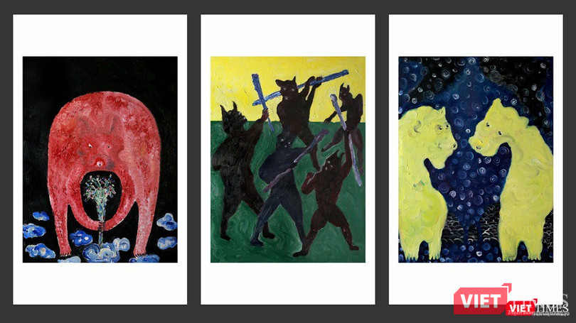 Họa sĩ cho biết đã bay nhảy theo những cảm xúc bất định trong sáng tác nghệ thuật