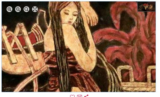 Một góc tác phẩm được đánh giá là rất thô và xấu, khác hẳn với nét vẽ thật của cố họa sĩ Nguyễn Khang Một góc tác phẩm được đánh giá là rất thô và xấu, khác hẳn với nét vẽ thật của cố họa sĩ Nguyễn Khang