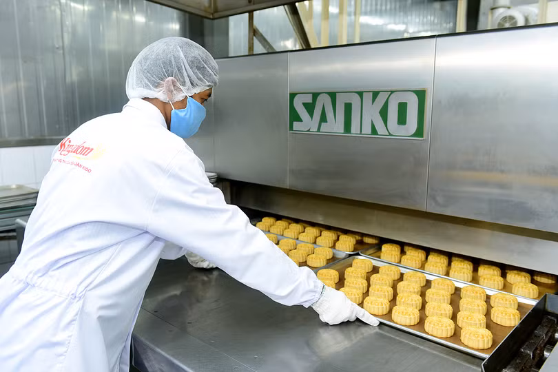 Xưởng sản xuất bánh trung thu KIDO. Ảnh: Tuyết Nga.