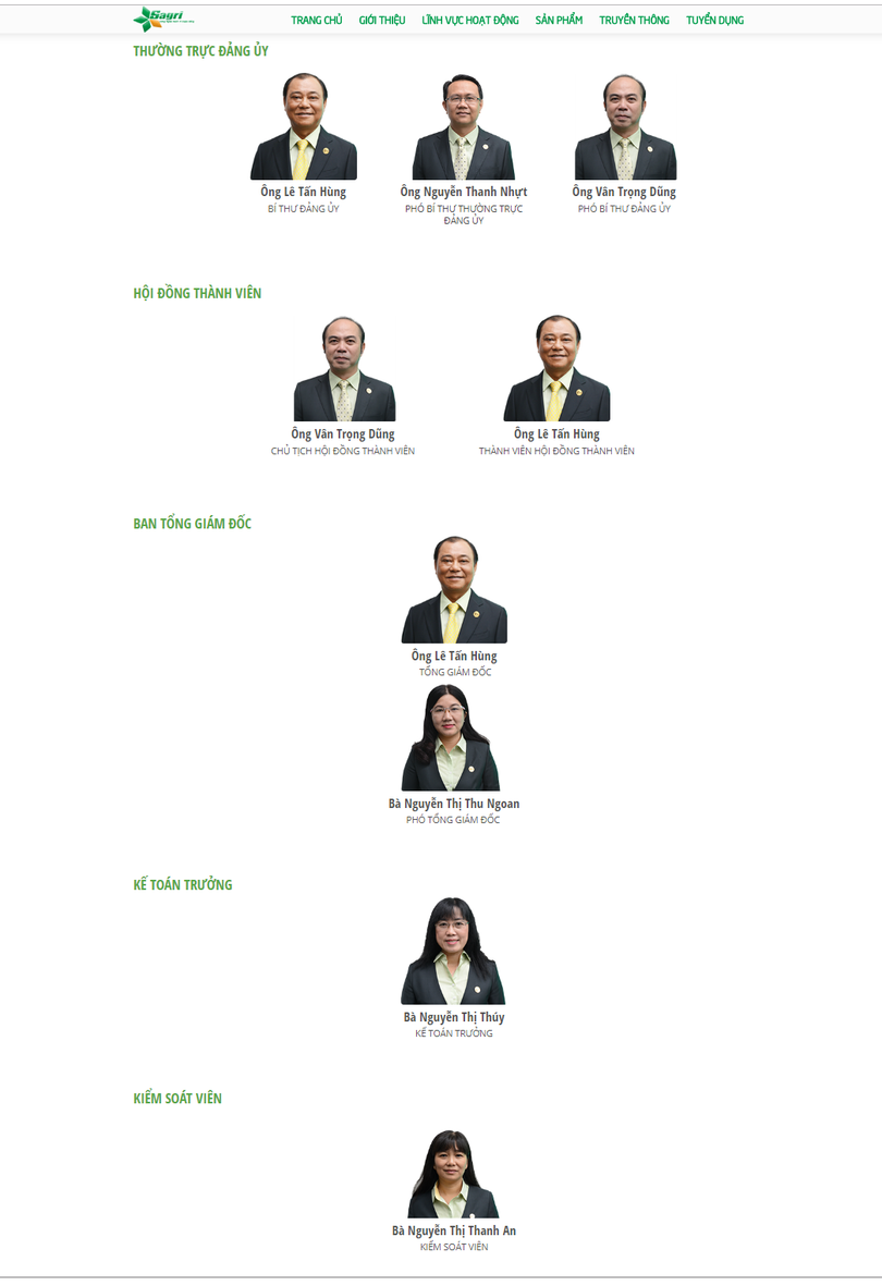 Ban lãnh đạo đương nhiệm ở Sagri. (Ảnh chụp màn hình)