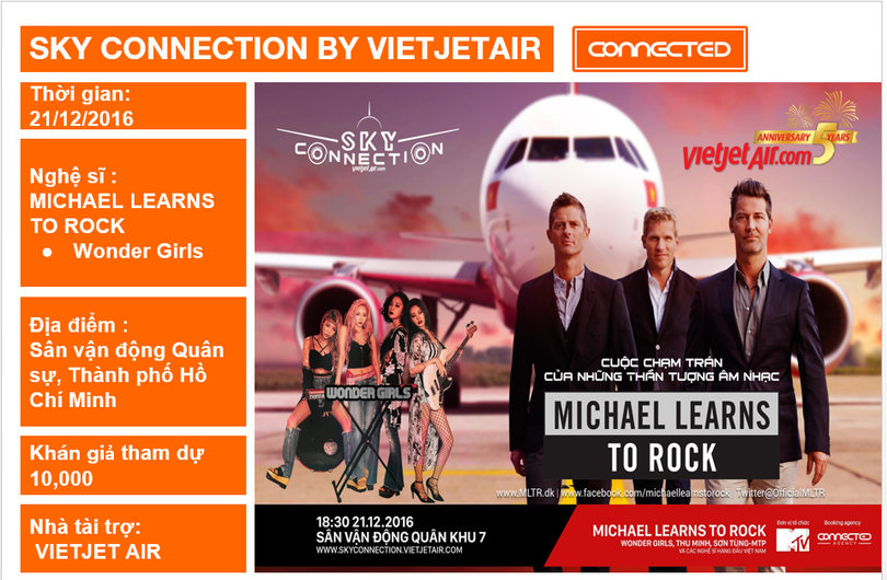 Connected Agency đã tổ chức hoàng loạt sự kiện âm nhạc khủng, và là cái tên đã đưa hàng loạt ngôi sao, nhóm nhạc đẳng cấp quốc tế đến với Việt Nam. Connected Agency đã tổ chức hoàng loạt sự kiện âm nhạc khủng, và là cái tên đã đưa hàng loạt ngôi sao, nhóm nhạc đẳng cấp quốc tế đến với Việt Nam.