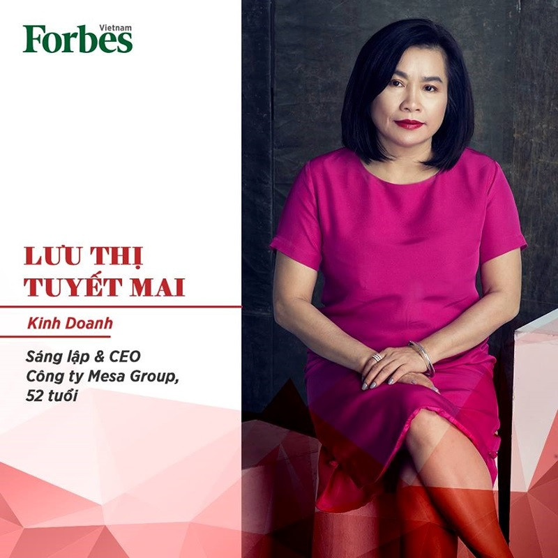 Không quá nổi trên truyền thông nhưng bà Lưu Thị Tuyết Mai đã 2 lần được Forbes Việt Nam chọn vào top 50 người phụ nữ có ảnh hưởng nhất Việt Nam (năm 2017 và năm 2019). (Ảnh: Internet)