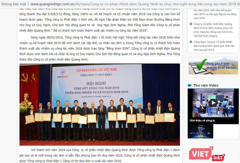 Trích bản tin của EVN TPC Quảng Ninh.