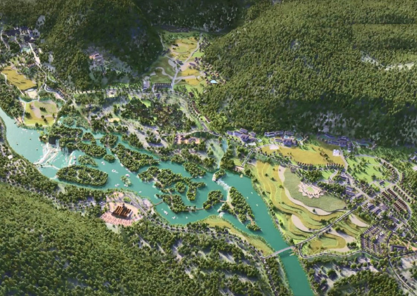 Phối cảnh Khu trung tâm du lịch thác Bản Giốc. (Ảnh: MH) Phối cảnh Khu trung tâm du lịch thác Bản Giốc. (Ảnh: MH)