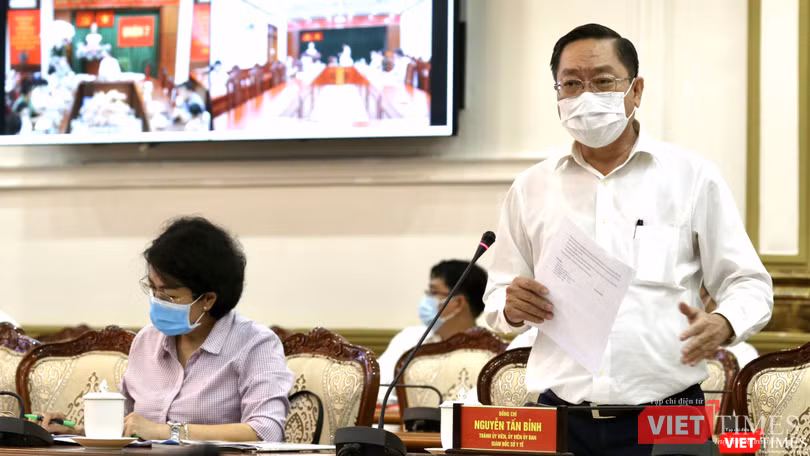 Họp trực tuyến Ban chỉ đạo phòng, chống dịch COVID-19 TP.HCM (Ảnh: TTBC) 