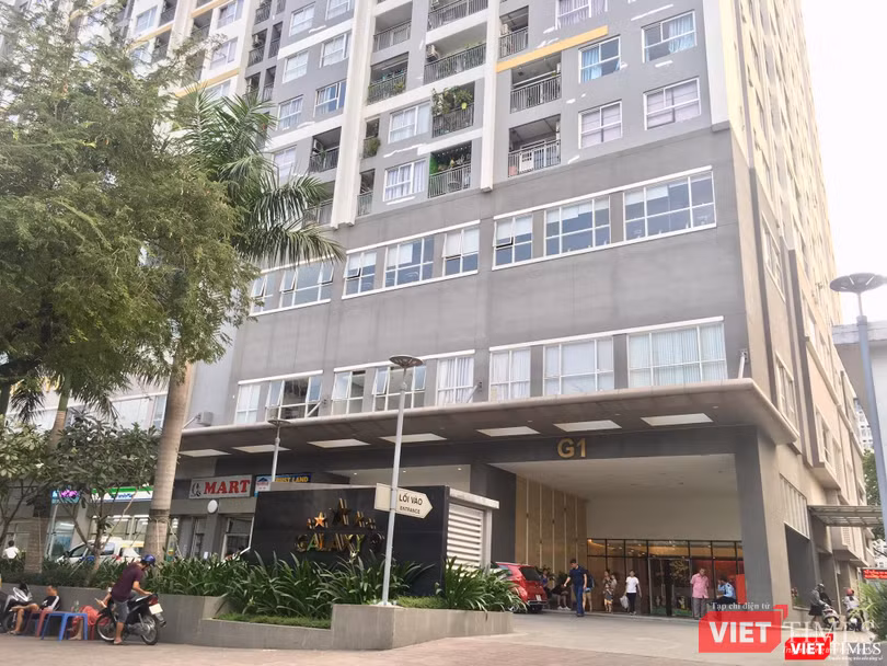 Chung cư Galaxy 9 (số 9 Nguyễn Khoái, phường 1, quận 4, TP HCM) nơi xảy ra sự việc dâm ô bé gái trong thang máy 