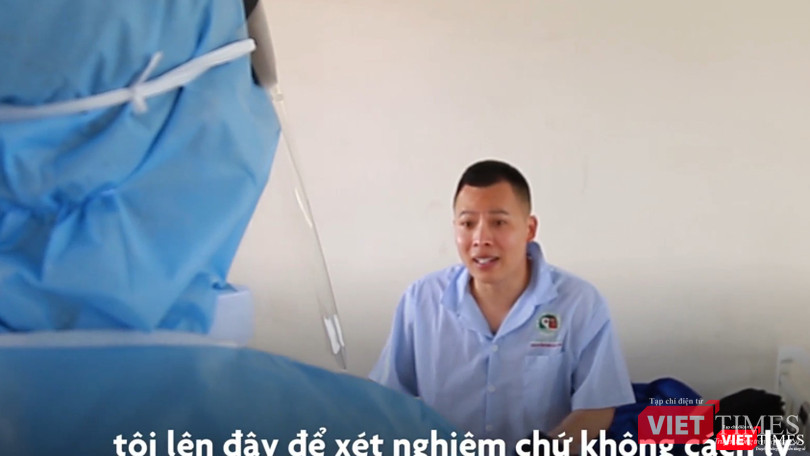 Vũ Khắc Tiệp phản ứng ồn ào về chuyện bị đưa đi cách ly (Ảnh chụp lại màn hình video đã đăng tải trên Zing)