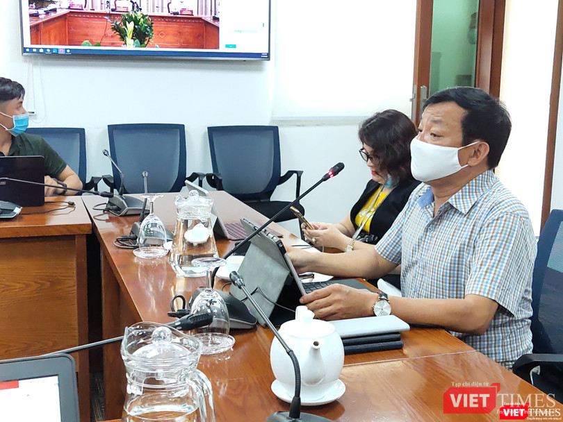 Ông Nguyễn Văn Khanh trong cuộc họp tại Trung tâm Báo chí (Ảnh: Hòa Bình) 