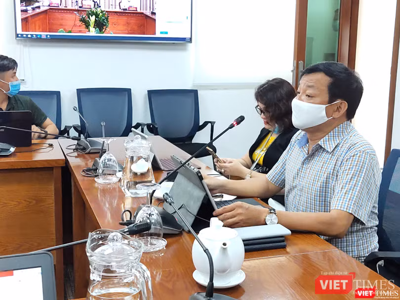 Ông Nguyễn Văn Khanh trong cuộc họp tại Trung tâm Báo chí (Ảnh: Hòa Bình) 