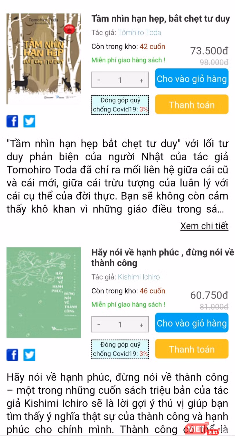 Ảnh chụp lại màn hình của Book365 (HB)