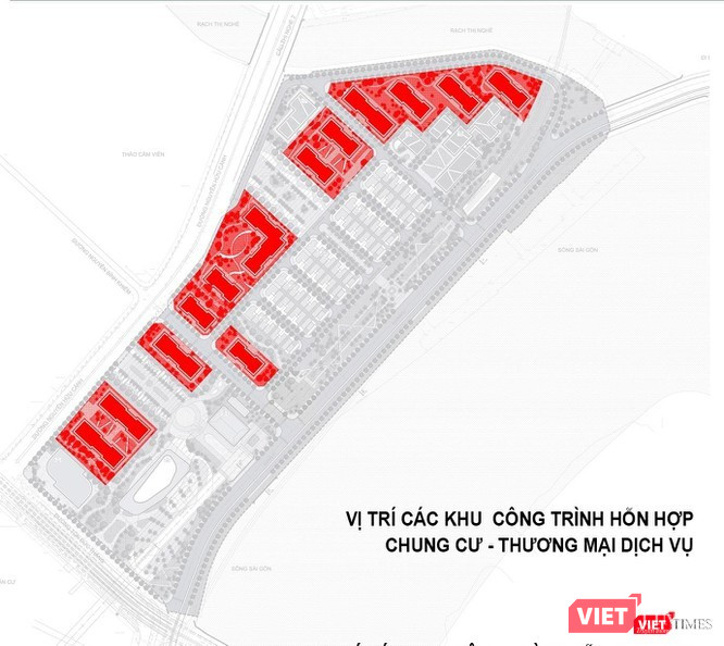 Phân bổ các khu hỗn hợp có ở tại dự án Ba Son Sài Gòn. Phân bổ các khu hỗn hợp có ở tại dự án Ba Son Sài Gòn.