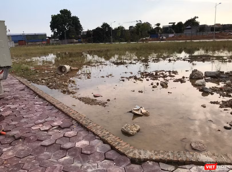 Một đoạn vỉa hè của Dự án KOSY Gia Sàng, Thái Nguyên do CTCP KOSY làm chủ đầu tư. (Ảnh chụp vào ngày 18/10/2019)