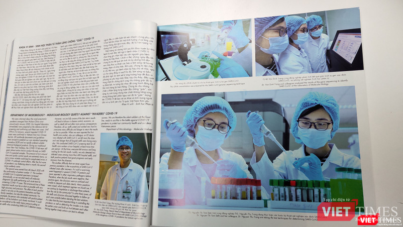 TS Nguyễn Thị Tâm (bên trái) và đồng nghiệp Nguyễn Thị Thu Trang thực hiện xét nghiệm xác định SARS-CoV-2