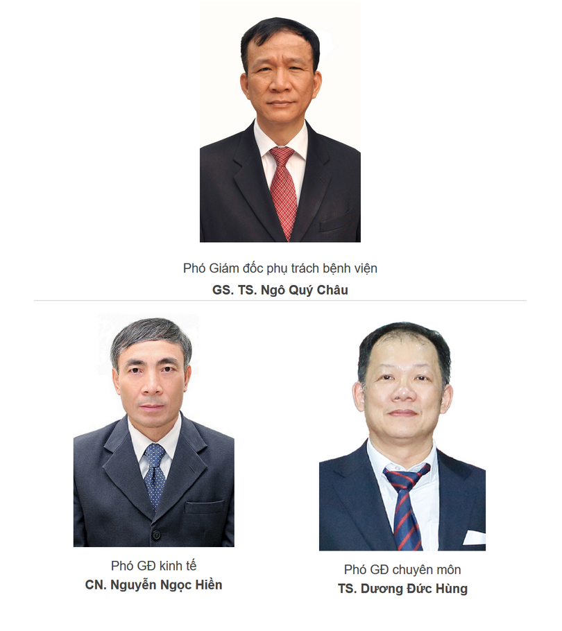 Ban Giám đốc đương nhiệm của Bệnh viện Bạch Mai. (Ảnh: bachmai.gov.vn)