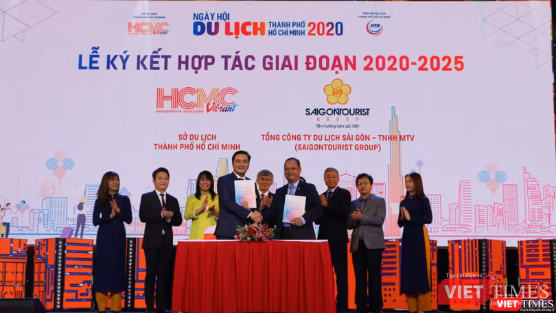 Lễ lý kết hợp tác giai đoạn 2020-2025 giữa Sở Du lịch TP.HCM và Saigontourist (Ảnh: HB)