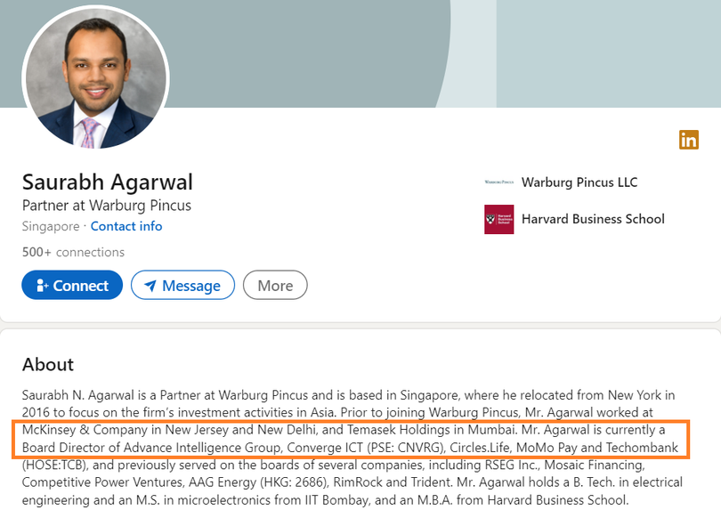 Tiểu sử của ông Saurabh Agarwal được cập nhật trên hồ sơ Linkedin Tiểu sử của ông Saurabh Agarwal được cập nhật trên hồ sơ Linkedin