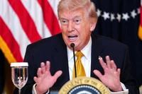 Ông Trump tỏ ra rất bức xúc trước việc các đồng minh không tham gia hoạt động hộ tống tàu thuyền qua eo Hormuz. Ảnh: Guancha.