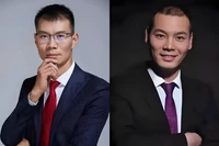 Hai anh em chủ nhân Mixue Trương Hồng Siêu (trái) và Trương Hồng Phủ. Ảnh: Thepaper.