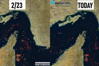 Iran tuyên bố phong tỏa eo Hormuz khiến tuyến vận tải dầu quốc tế quan trọng này tê liệt. Ảnh: TWZ.