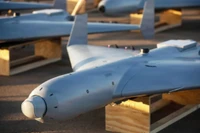 Máy bay không người lái Lucas của Mỹ sản xuất dựa trên mẫu Shahed-136 của Iran. Ảnh: Guancha.